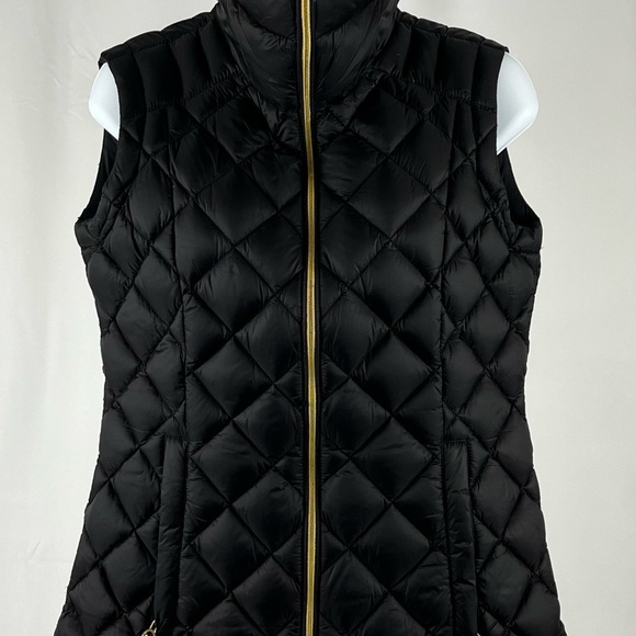 Michael Michael Kors Ultra Lightweight Down Puffer Vest Black Size XS Packable - Picture 9 of 16